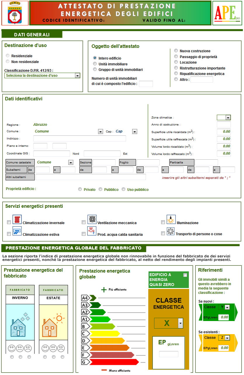 attestato certificazione energetica